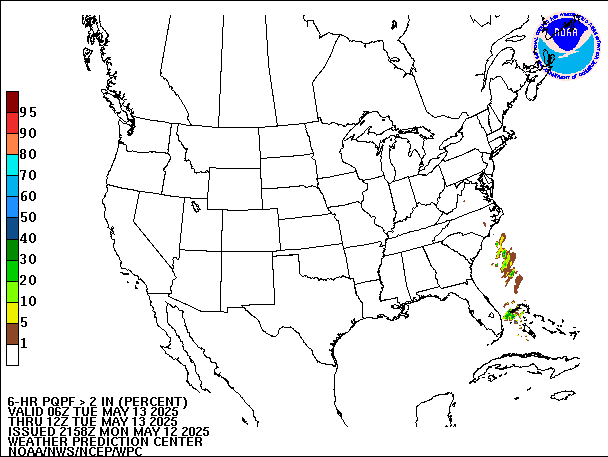 6-Hour PQPF valid 12Z May 13, 2025