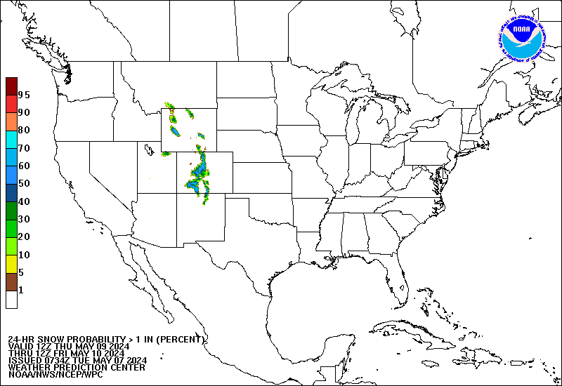 Day 3 probability of snow >1 inch