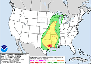 Current Day 1 Excessive Rainfall Forecast