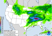 current 1 day quantitative precipitation forecast map - NOAA