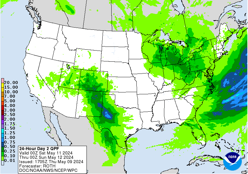 Day 2 QPF map