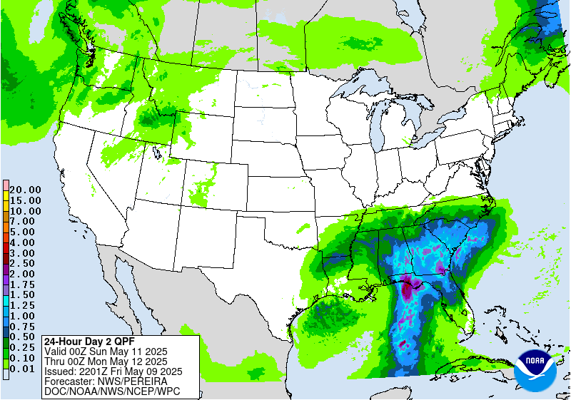 24 Hour Precipitation Total - Day 2