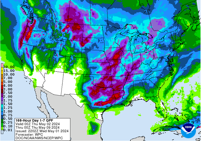 7 day precipitation totals are looking BIG for southwestern Colorado. Image: NOAA Today