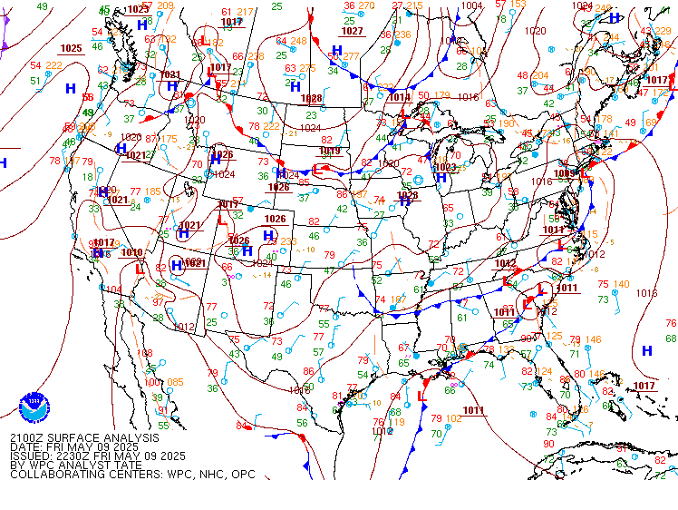 U.S. Surface Map