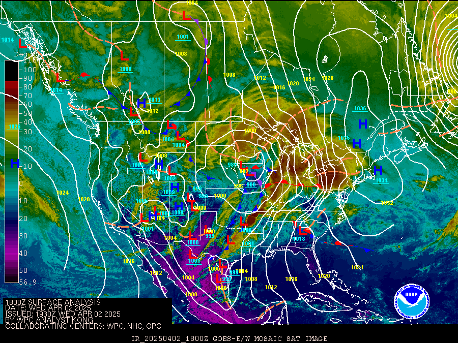 Surface Analysis Chart Noaa