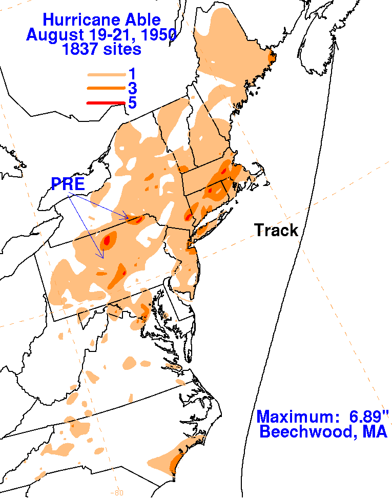 Able (1950) Rainfall
