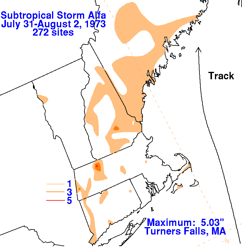 Alfa (1973) Storm Total Rainfall
