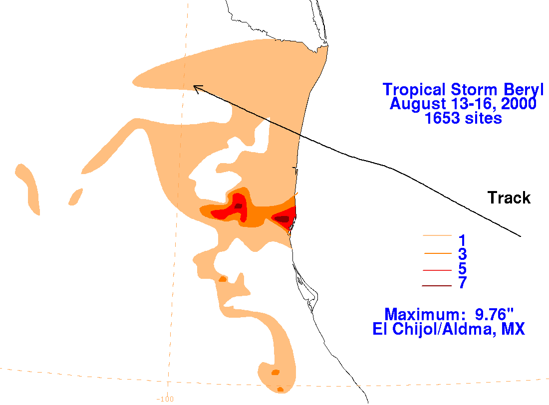 Tropical Storm Norman (2000) Rainfall