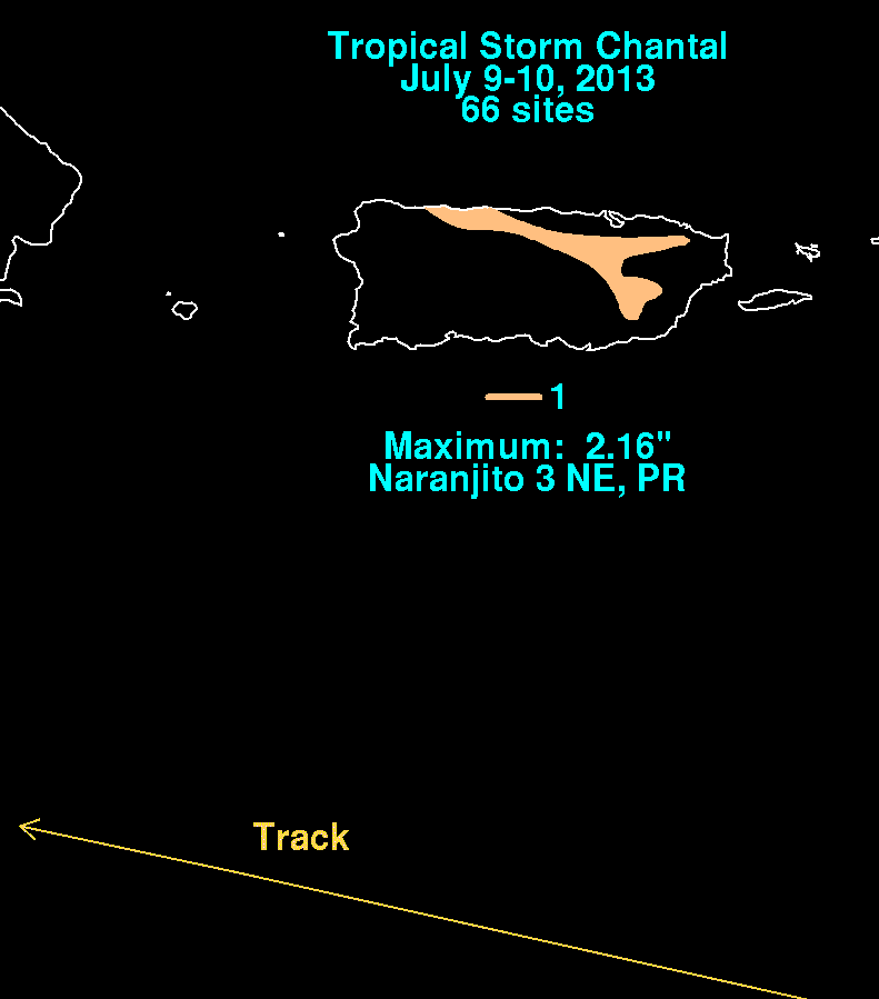 Tropical Storm Chantal (2013) Rainfall