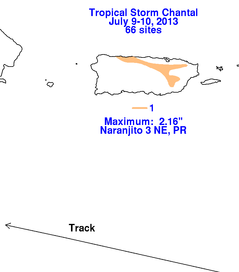 Tropical Storm Chantal (2013) Rainfall