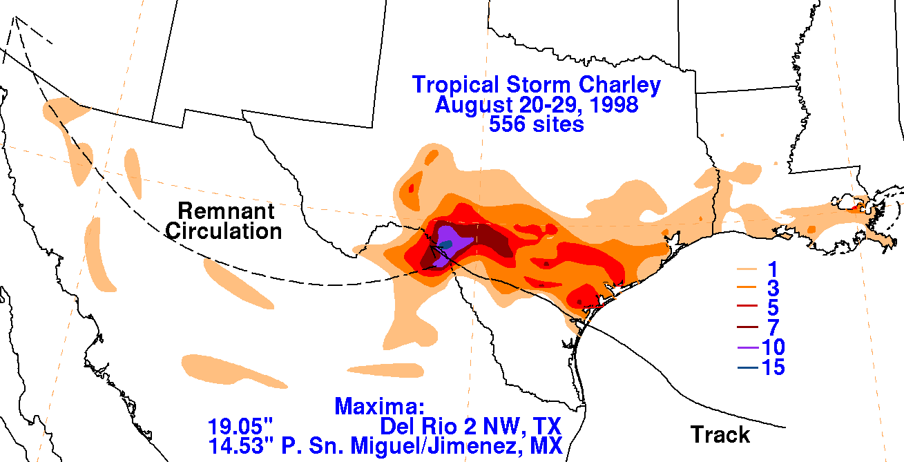 Charley (1998) Storm Total Rainfall