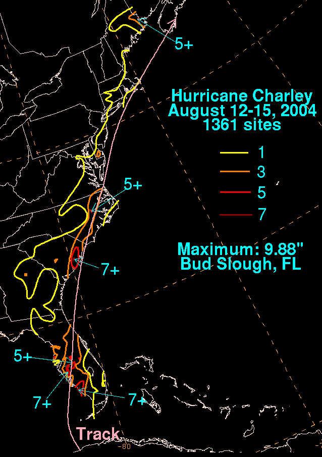 Charley (2004) Rainfall