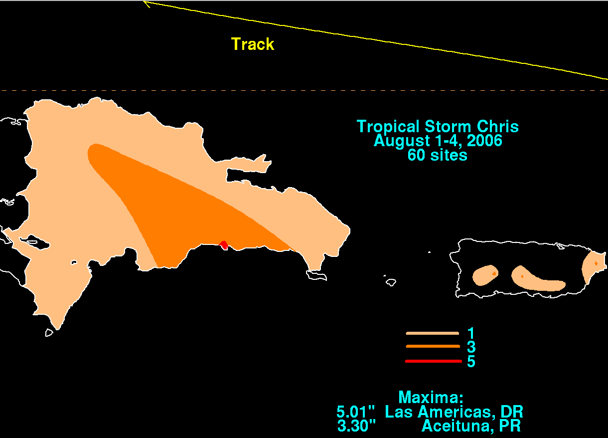 Tropical Storm Chris (2006) Rainfall
