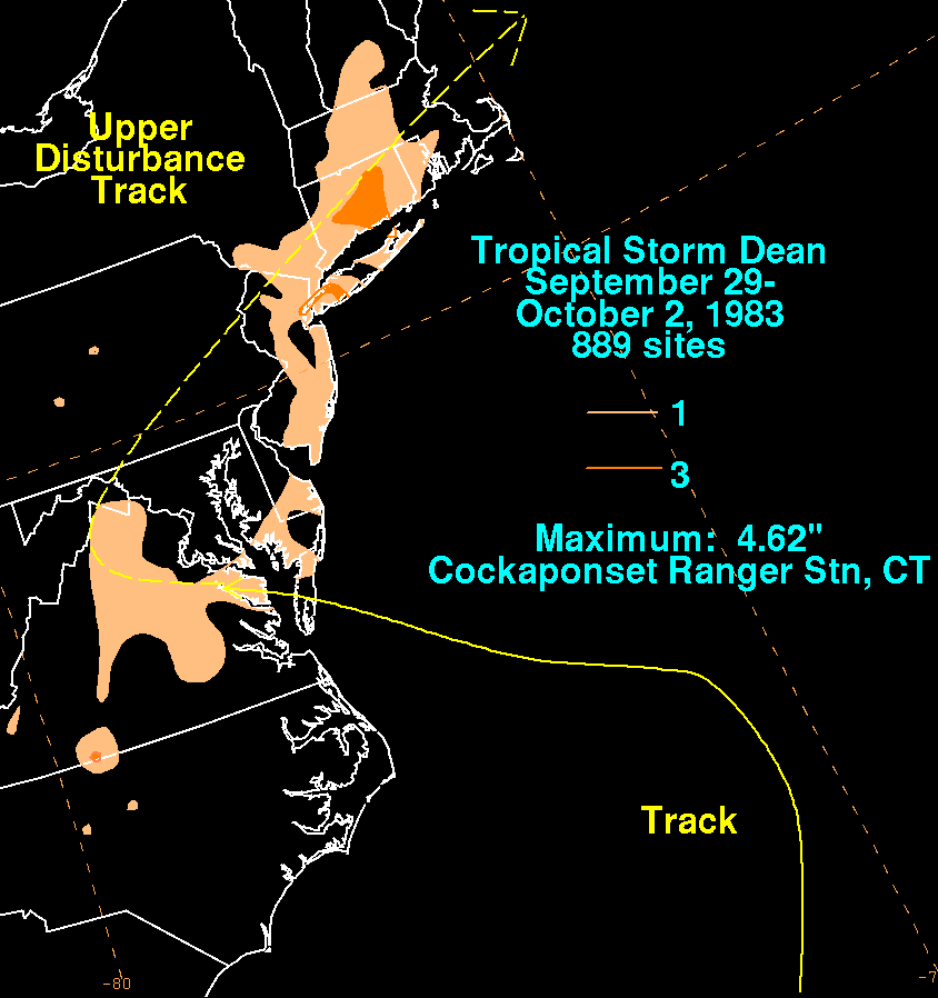 Tropical Storm Dean (1983) Rainfall