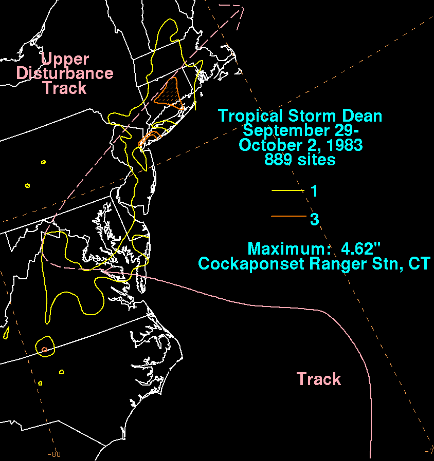 Tropical Storm Dean (1983) Rainfall