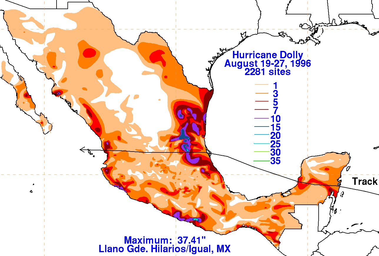 Dolly (1996) Rainfall