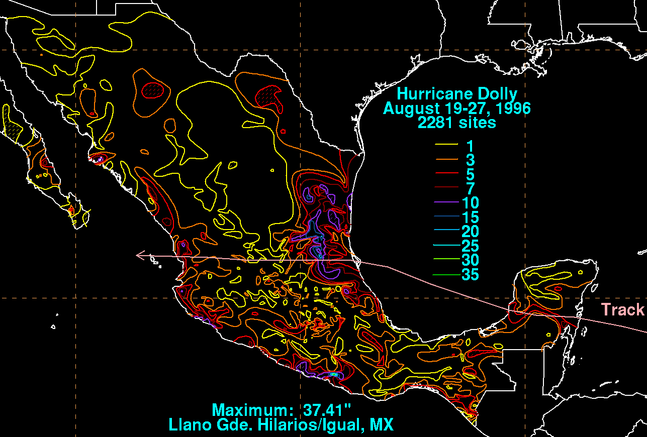 Dolly (1996) Rainfall