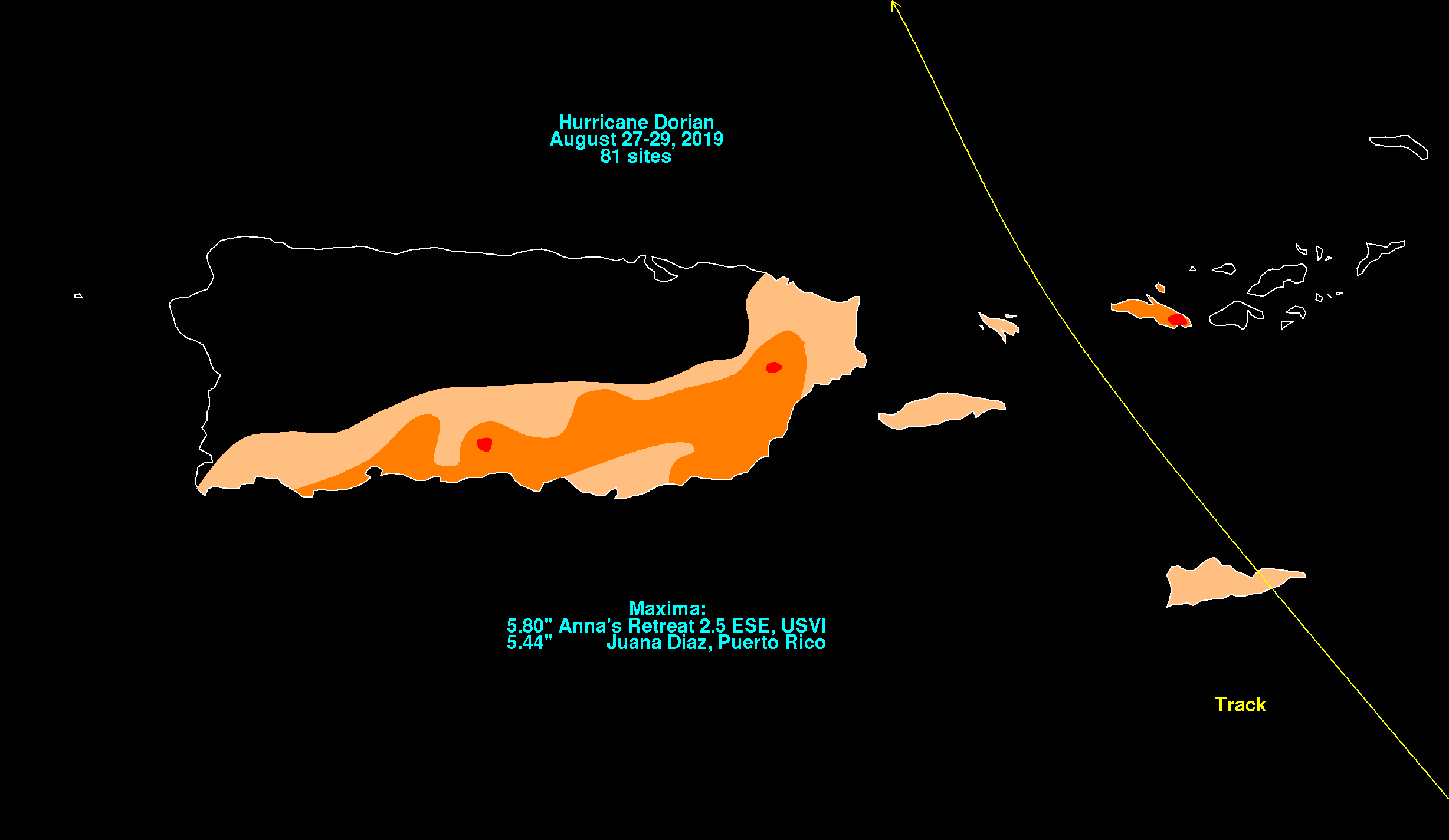 Hurricane Dorian (2019) Rainfall