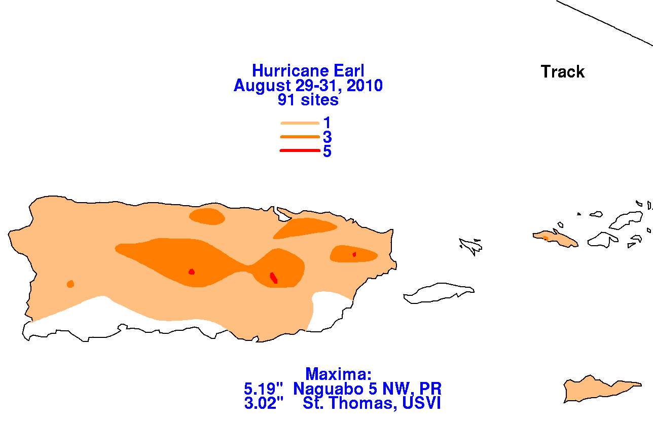 Earl (2010) Storm Total Rainfall