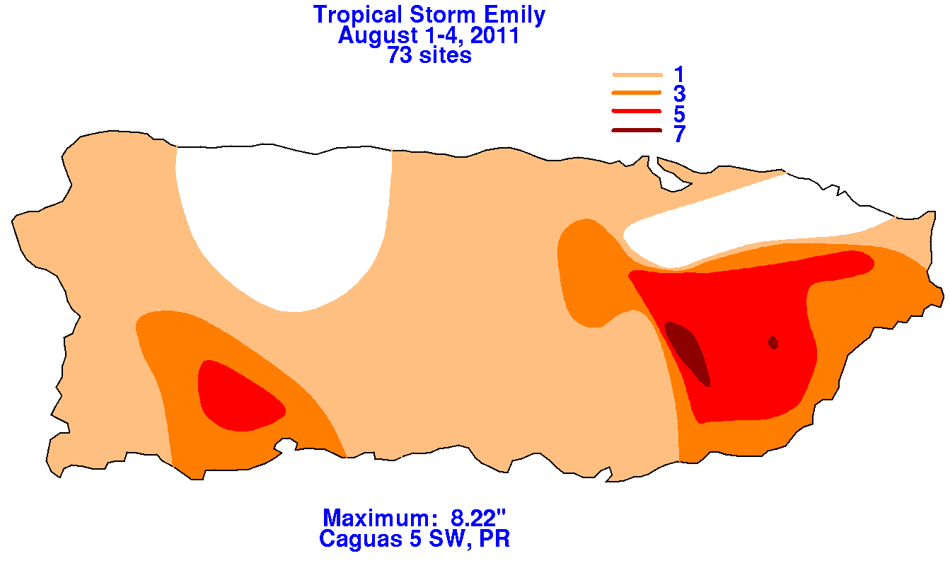 Tropical Storm Emily (2011) Rainfall