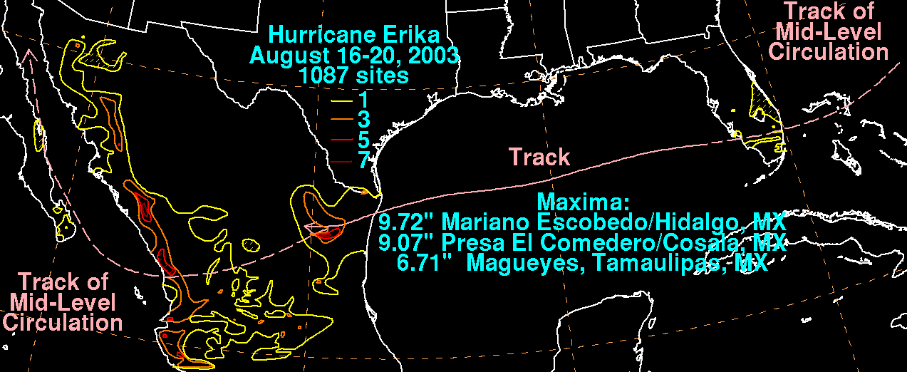 Hurricane Claudette (2003) Rainfall