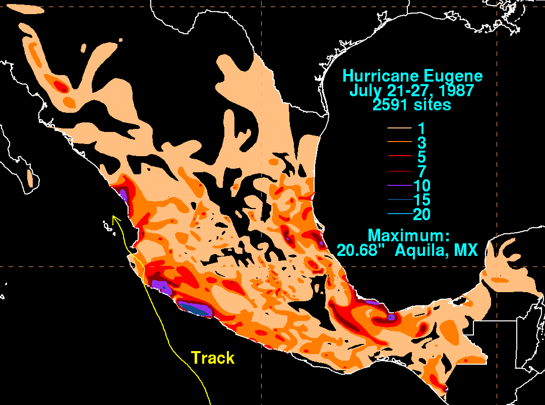 Eugene (1987) Storm Total Rainfall