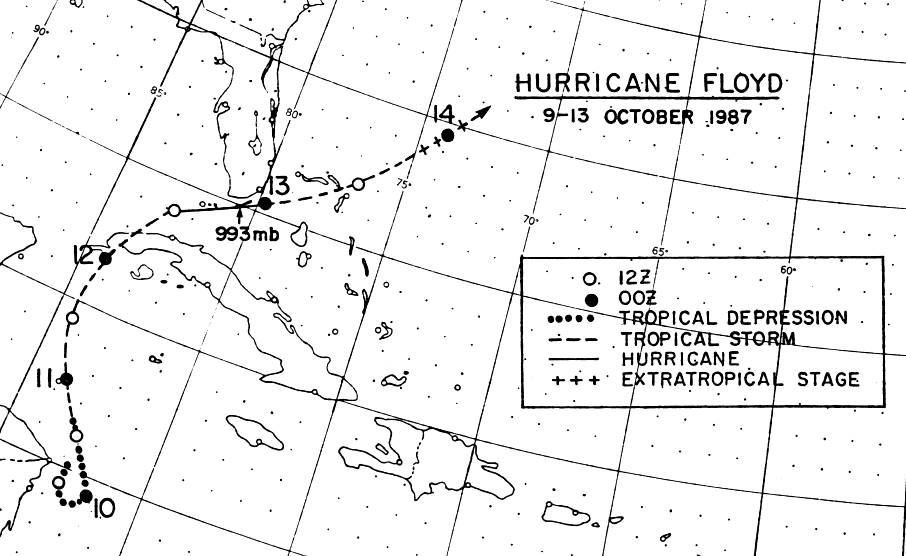 Tropical Storm Keith Track (1988)