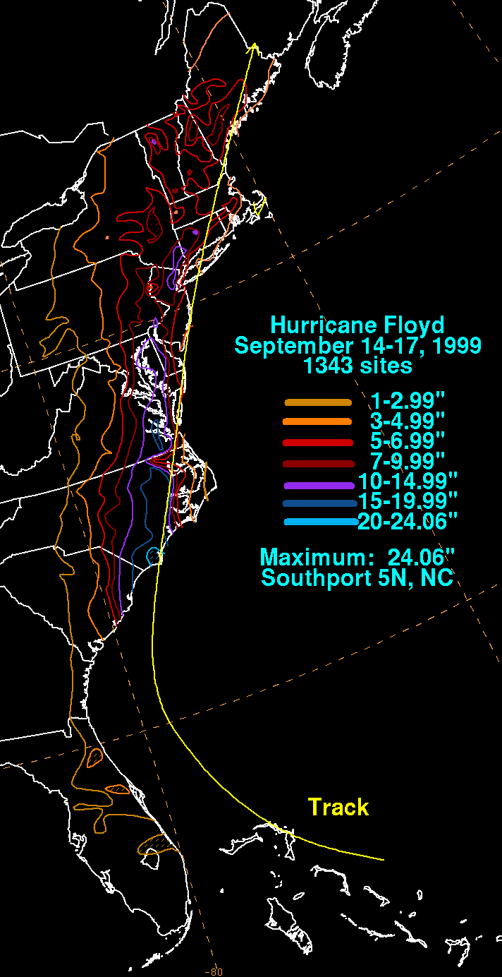 Hurricane Floyd (1999) Rainfall