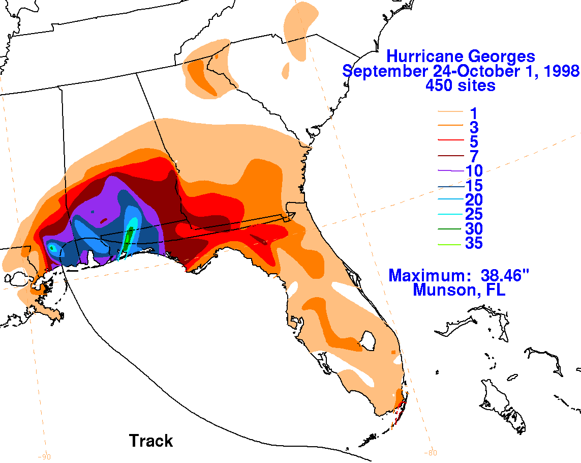 Georges (1998) Storm Total Rainfall