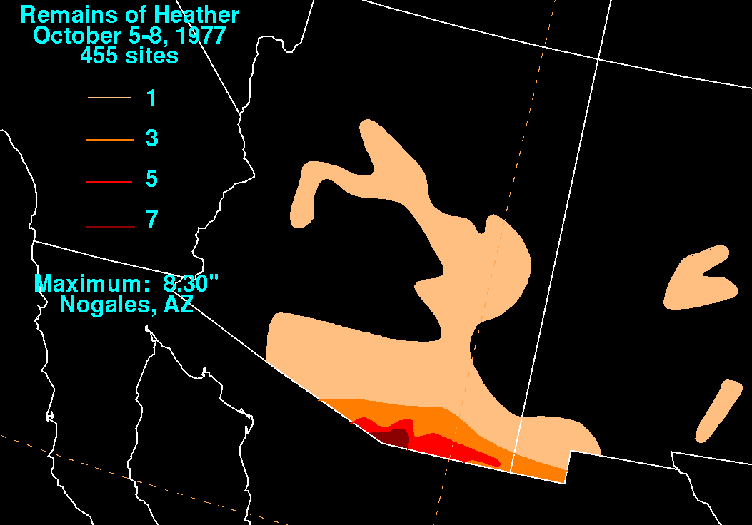 Hurricane Heather (1977) Rainfall