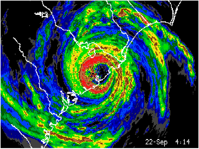 Hurricane Hugo (1989) Radar Image