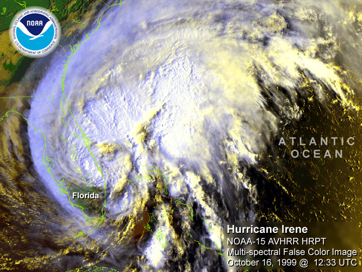 Hurricane Irene satellite image