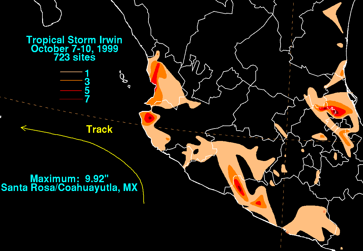 Irwin (1999) Storm Total Rainfall