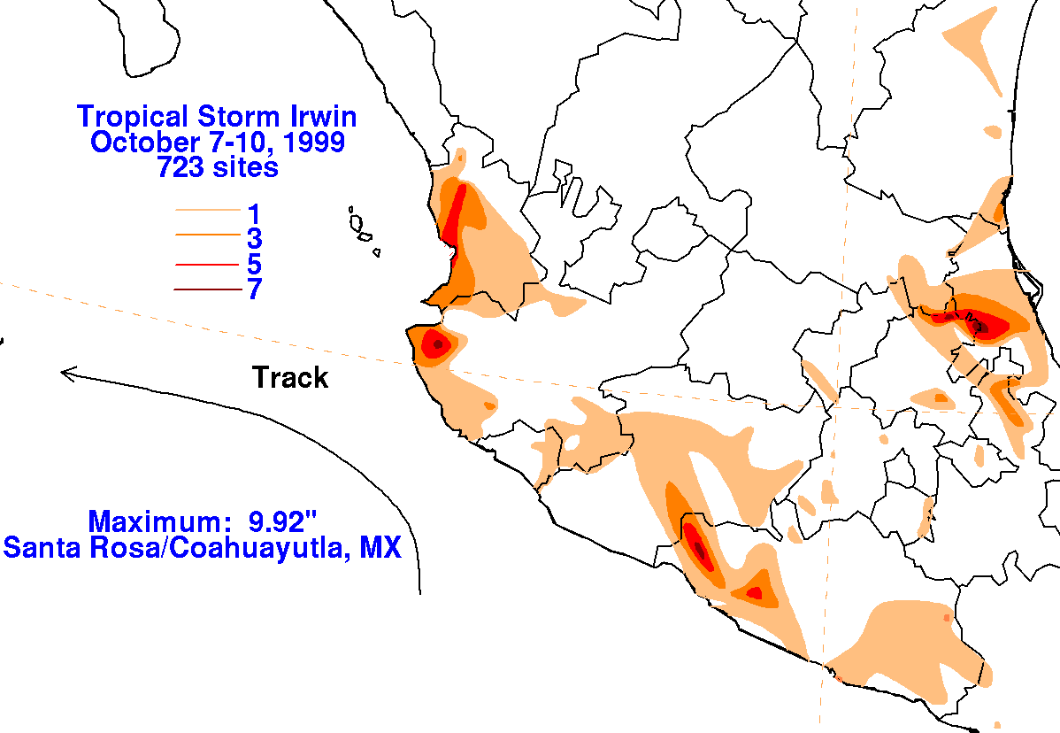 Irwin (1999) Storm Total Rainfall