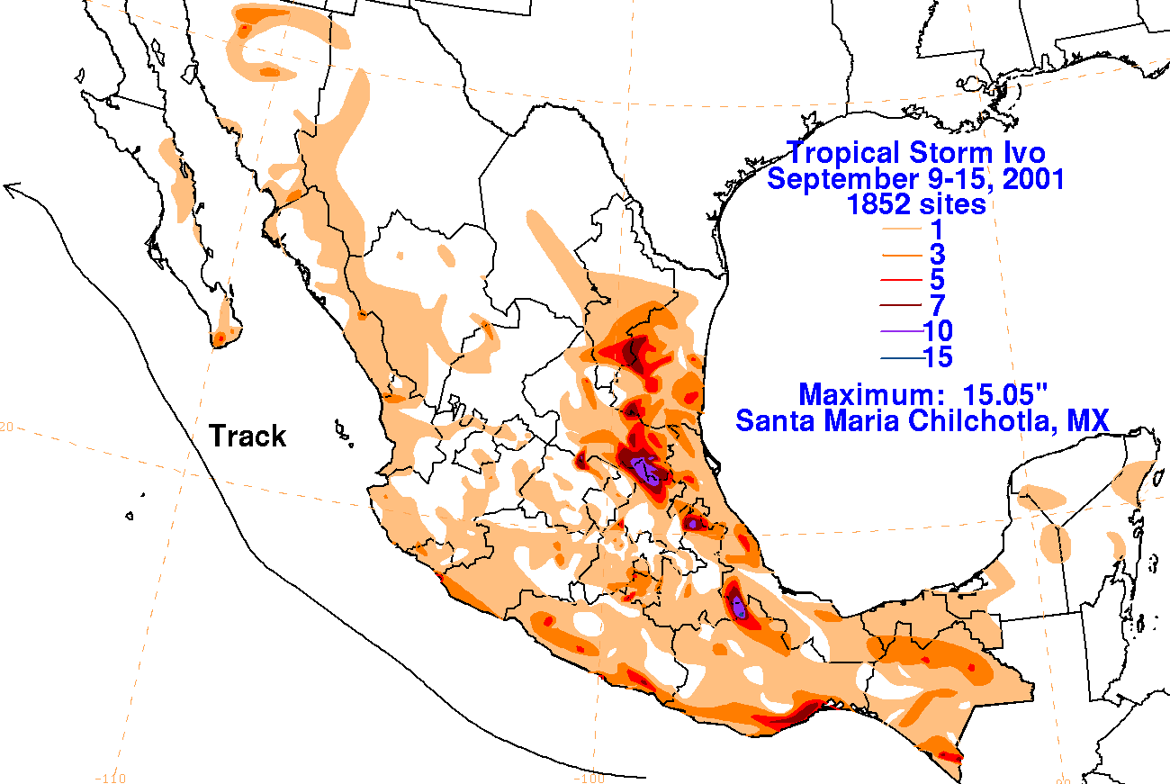Ivo (2001) Rainfall