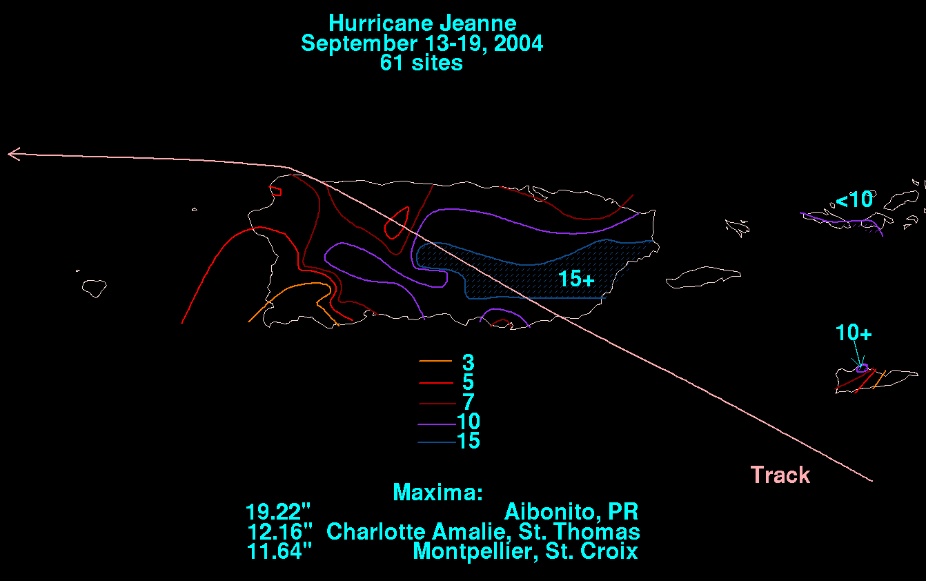 Jeanne (2004) Northeast Caribbean Rainfall