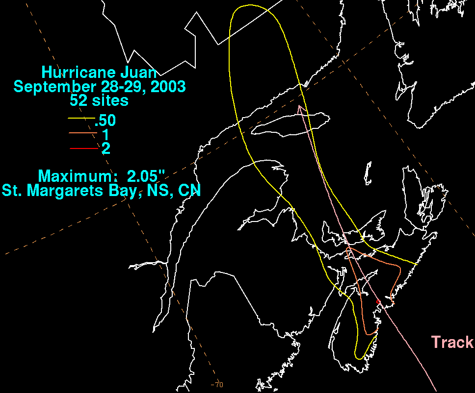 Hurricane Juan (2006) Rainfall