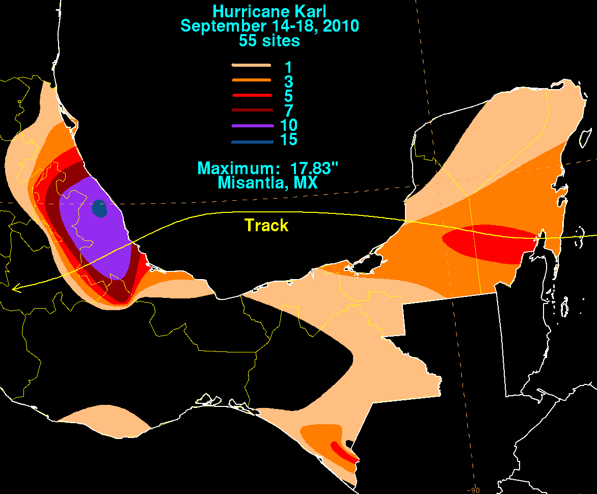 Karl (2010) Rainfall