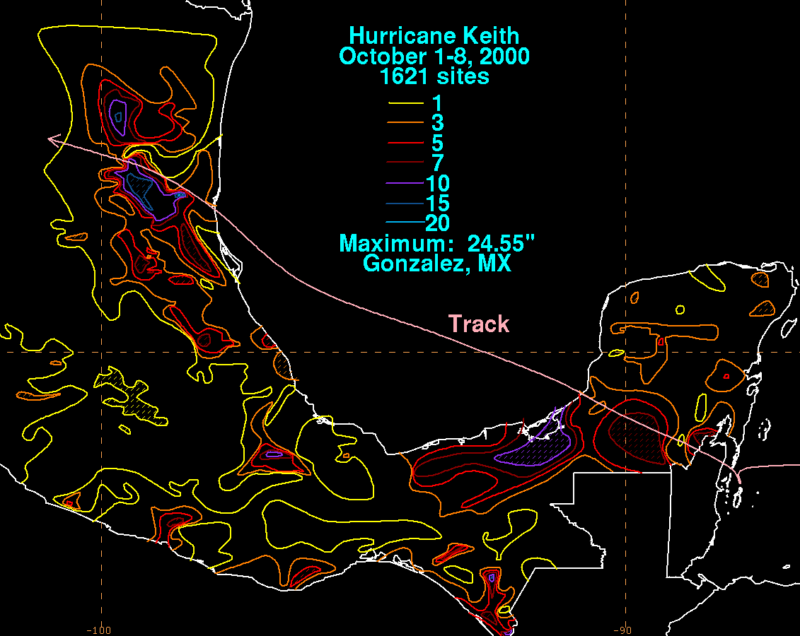 Keith (2000) Rainfall