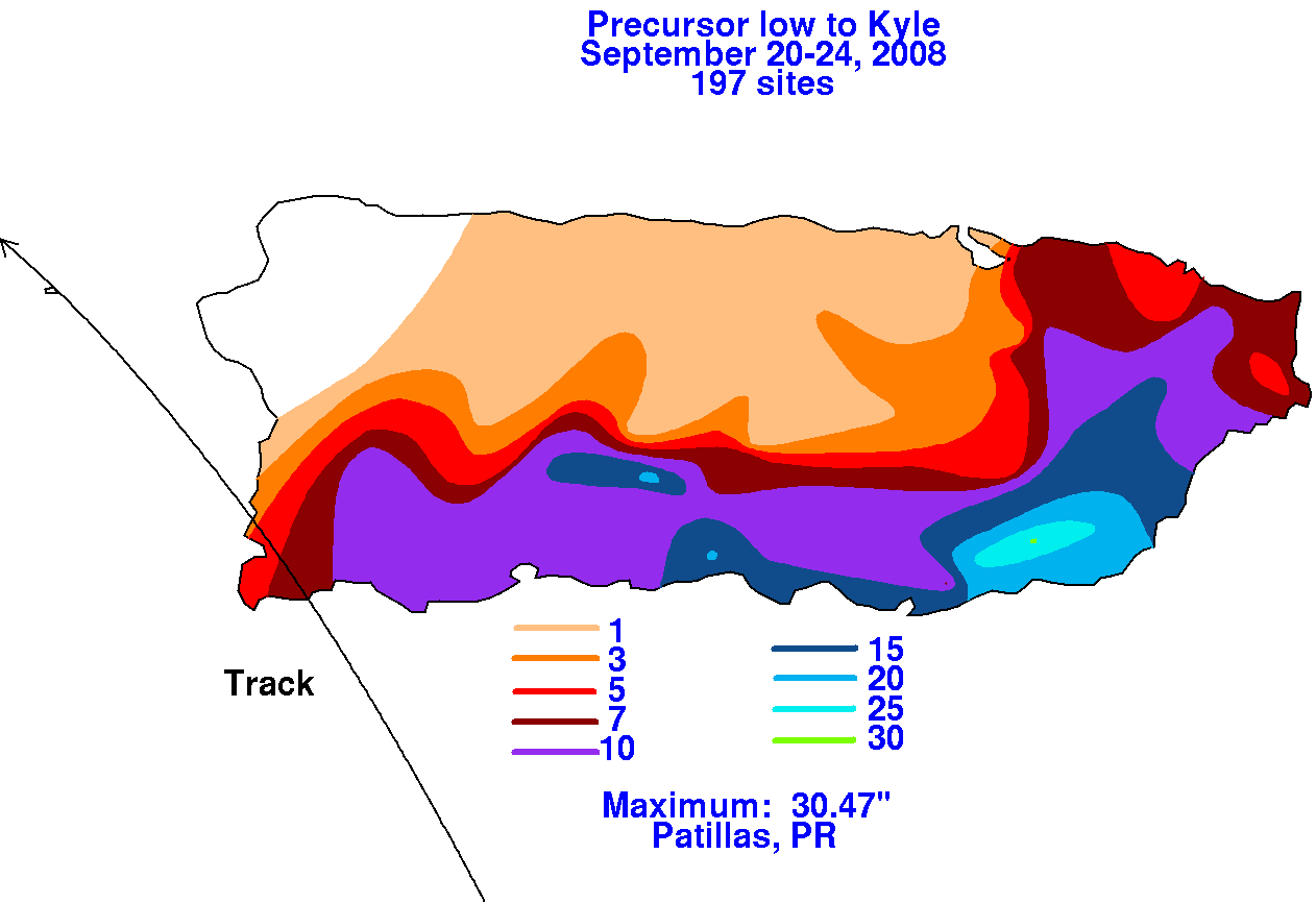 Kyle (2008) Puerto Rico Rainfall