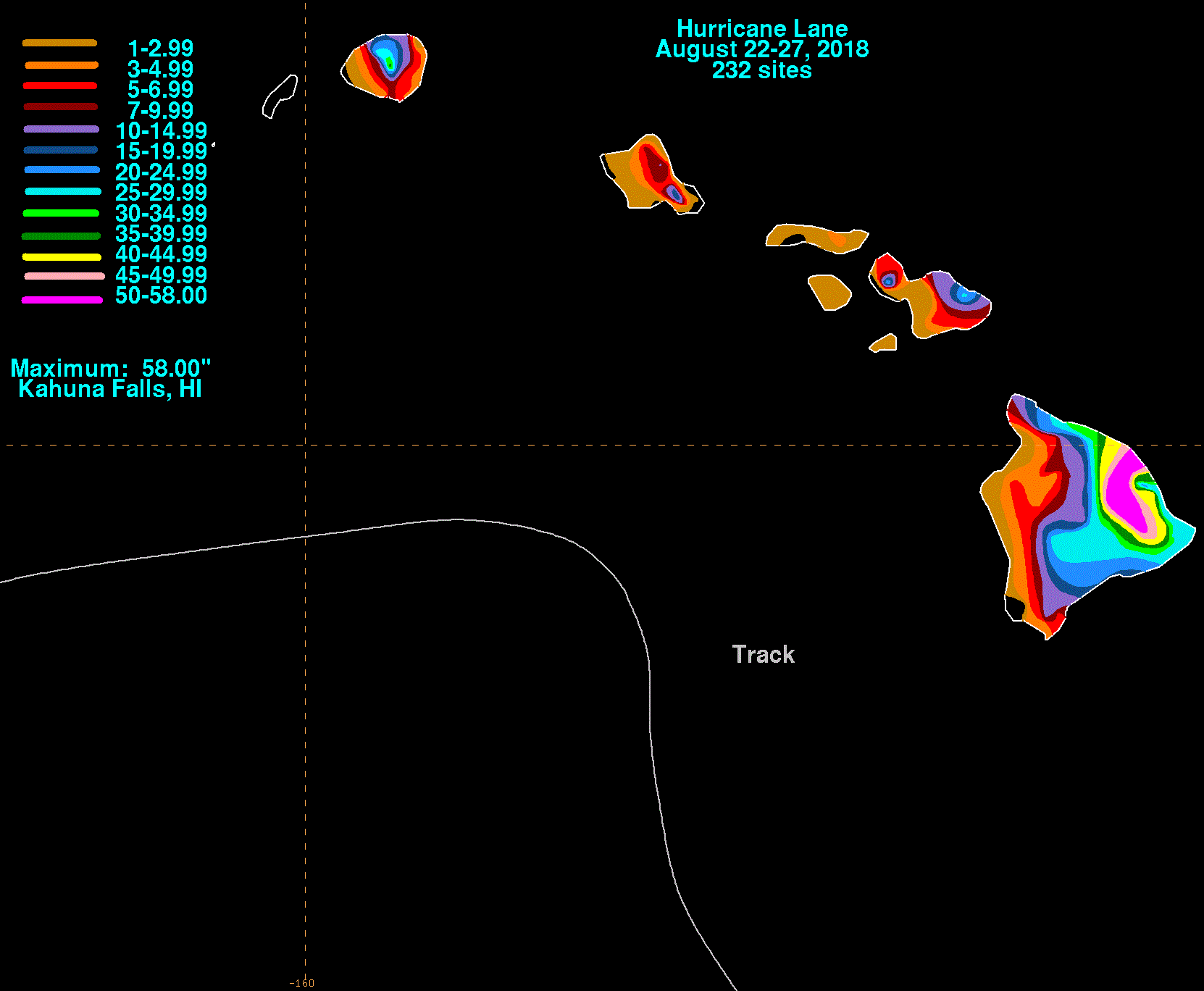 Hurricane Lane (2018) Rainfall