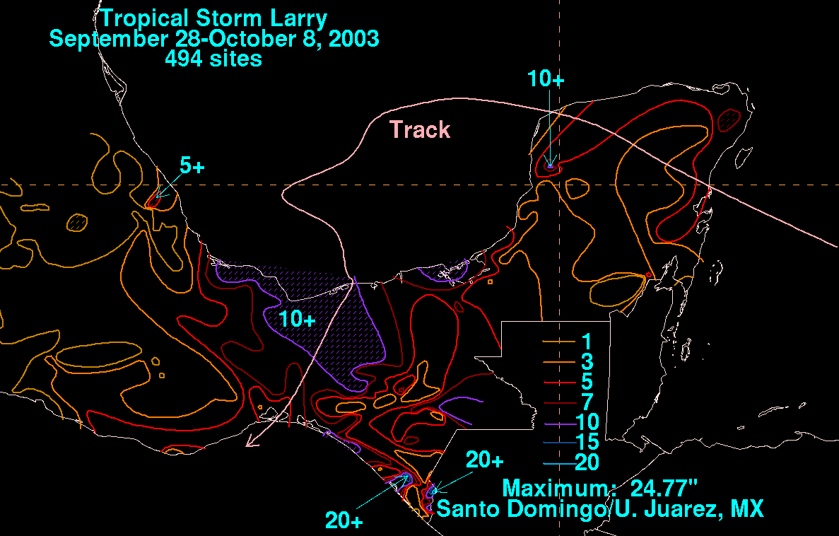 Tropical Storm Larry (2003) Rainfall