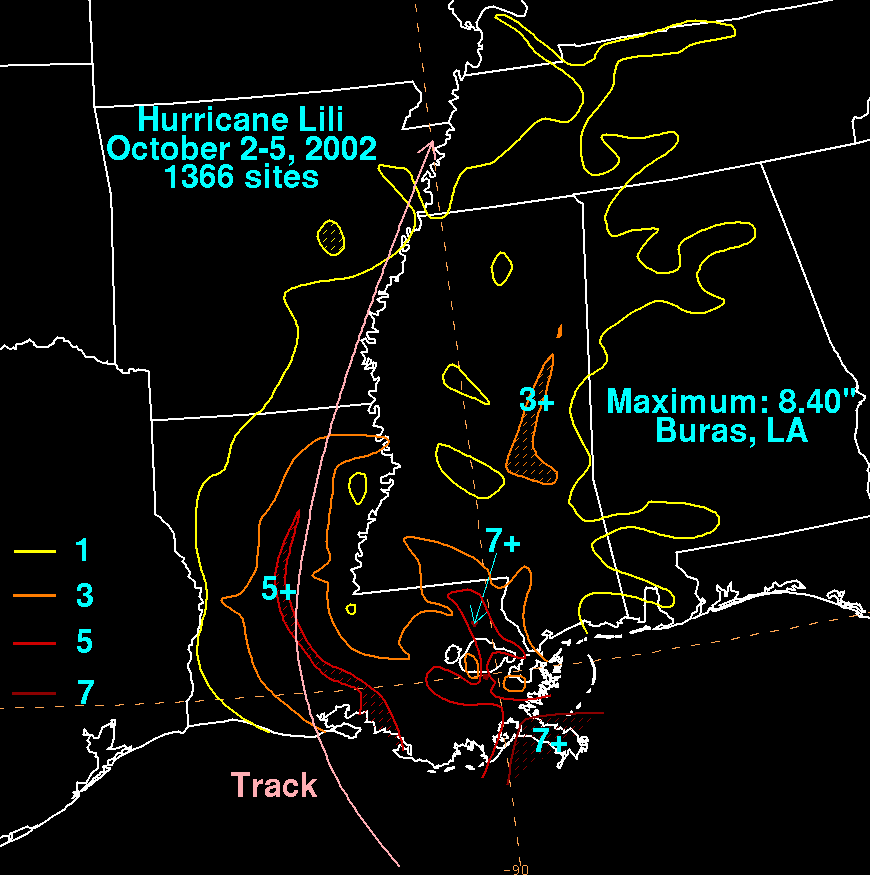 Hurricane Lili - October 2-6, 2002