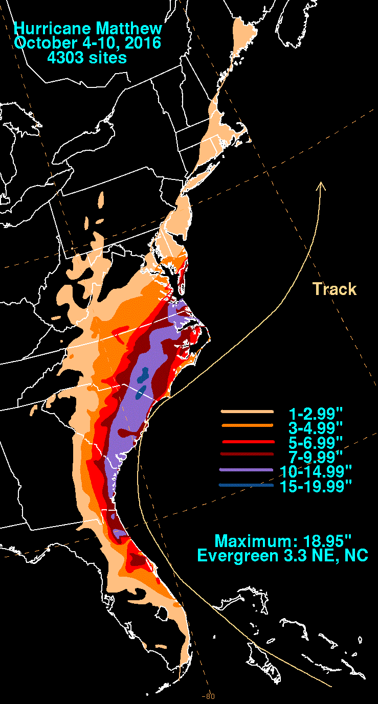 Hurricane Matthew (2016) Rainfall