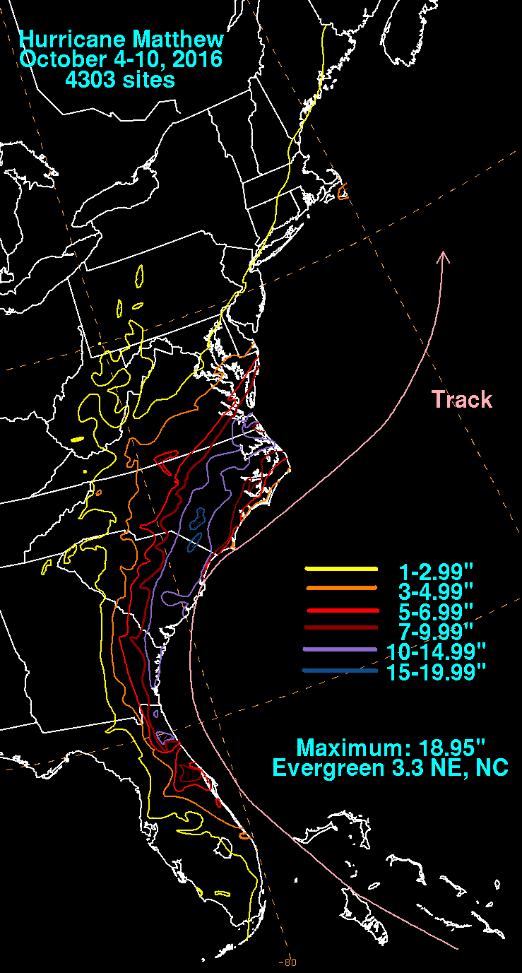 Hurricane Matthew (2016) Rainfall