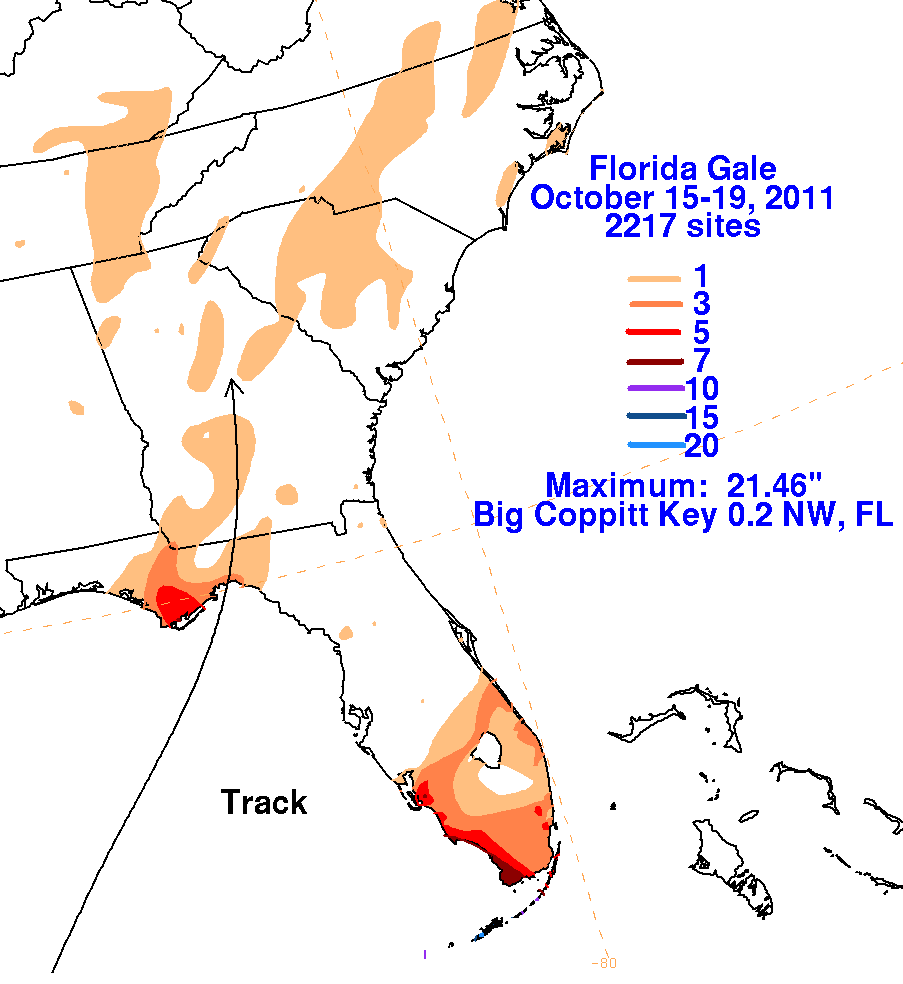 Mid October 2011 Florida Gale Rainfall
