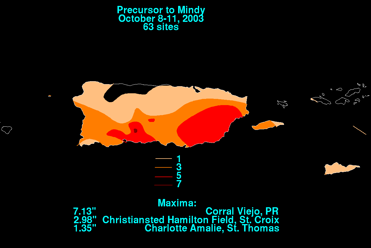 Mindy (2003) Filled Contour Rainfall