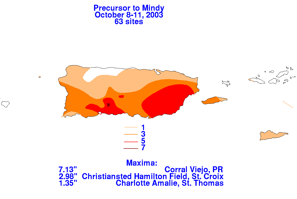 Mindy (2003) Filled Contour Rainfall