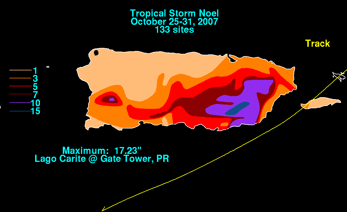 Noel (2007) Storm Total Rainfall