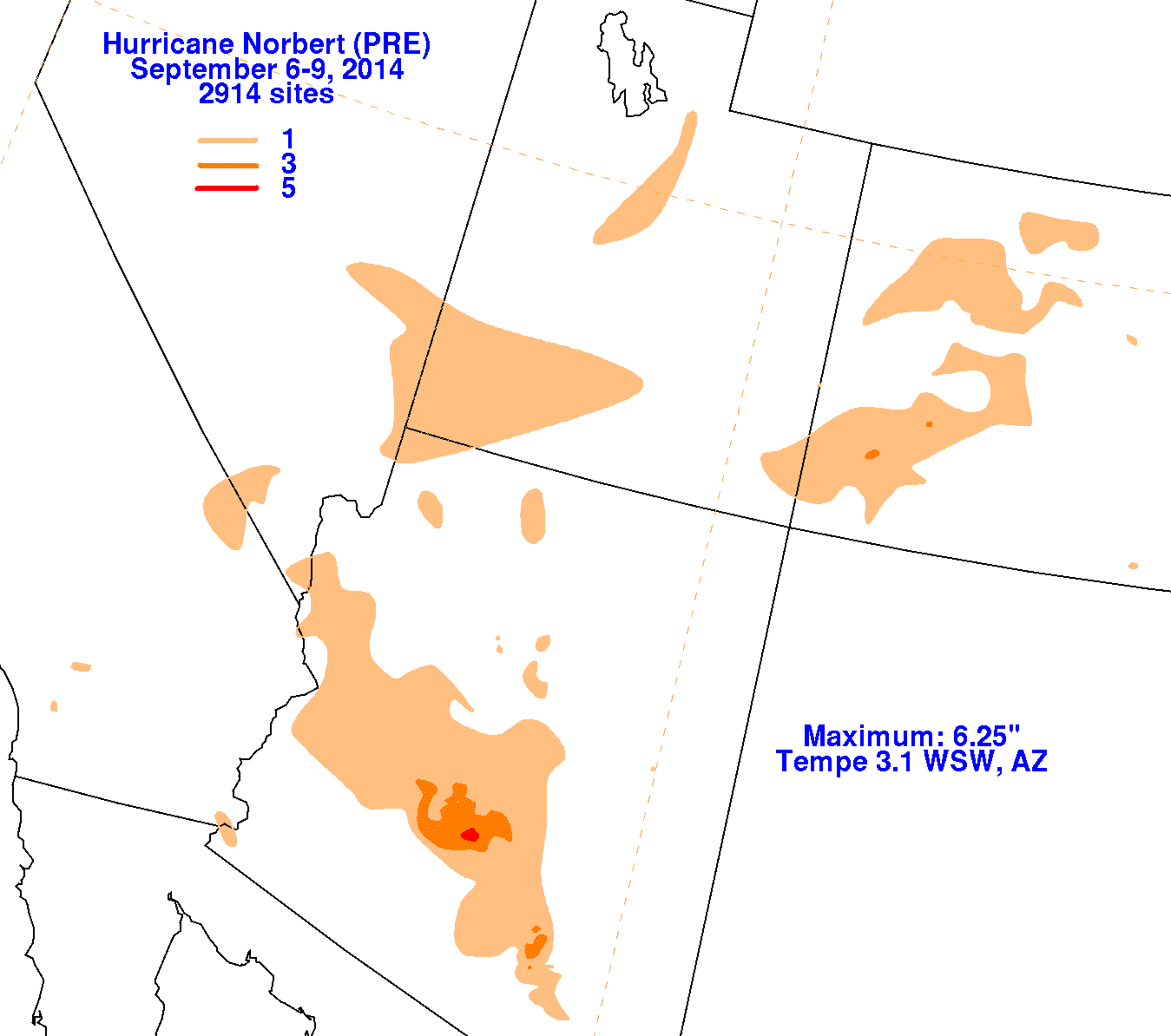 Hurricane Norbert (2014) Rainfall